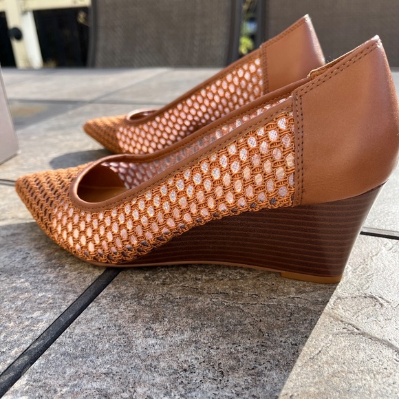 Franco Sarto Talina tan Wedge Pump shoes -NWT - Picture 8 of 11